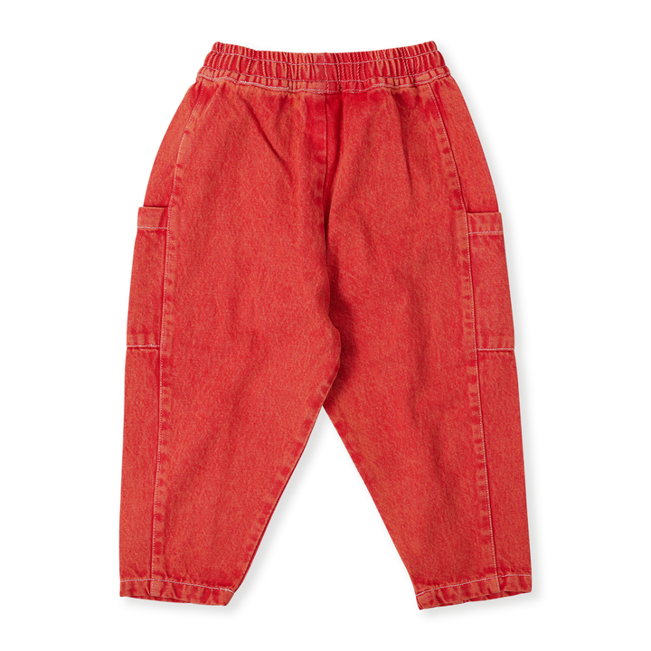 Goldie + Ace Kit Denim Pocket Pant - Apple Red