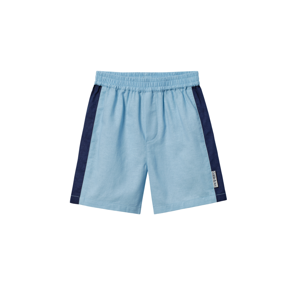 Panel Linen Blend Shorts