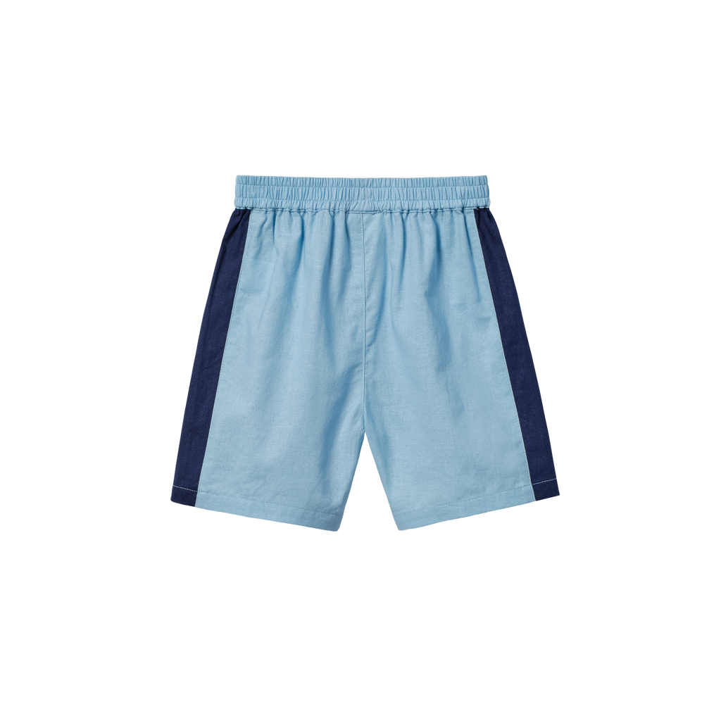Panel Linen Blend Shorts