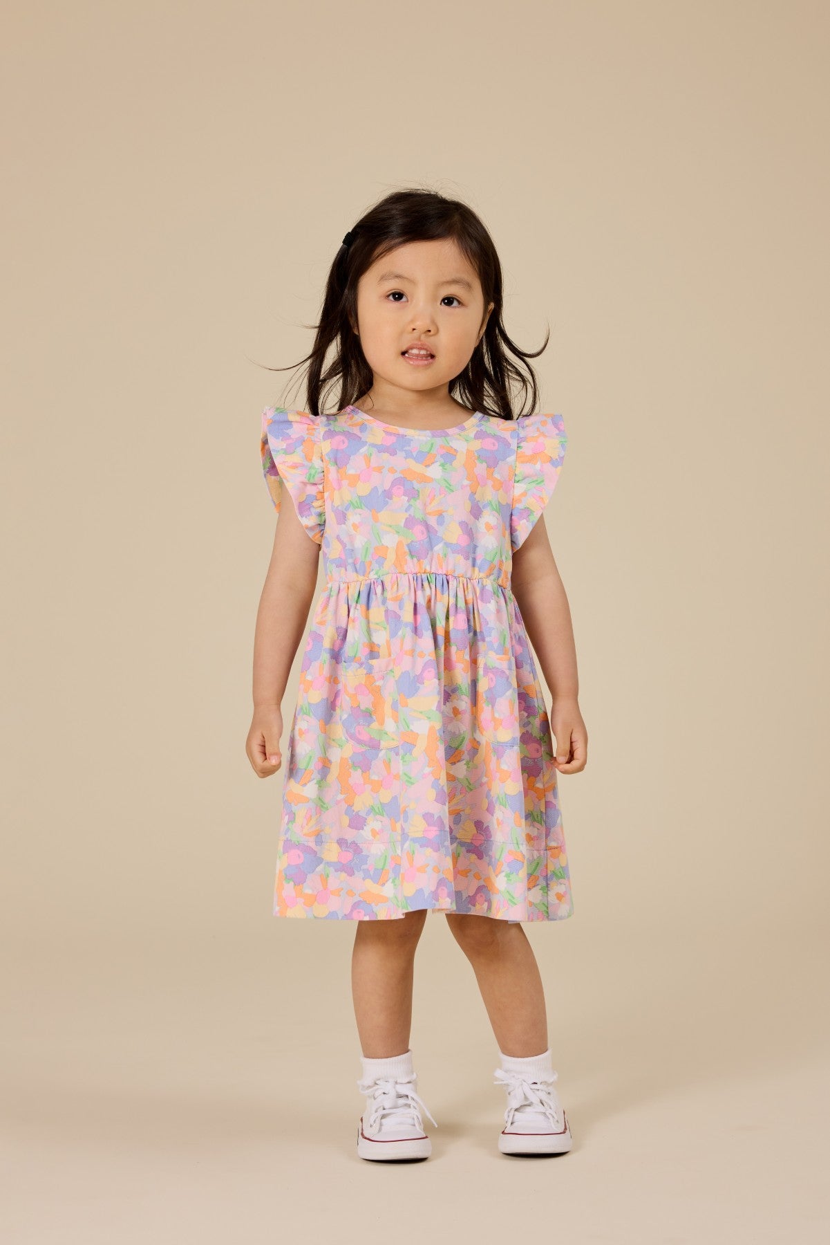 Goldie + Ace Pastel Bouquet Lyla Dress - Lilac Multi