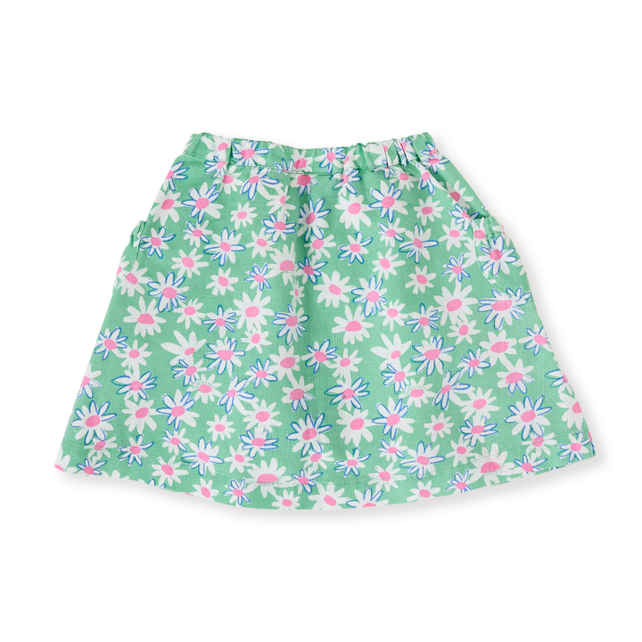 Goldie + Ace Daisy Patch Presley Pocket Skirt - Moss