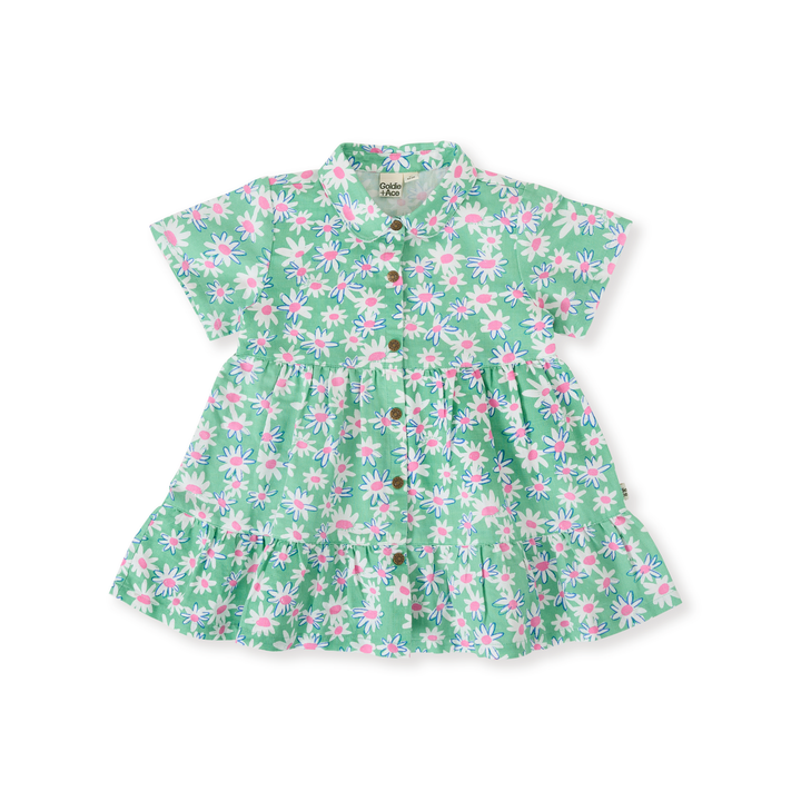 Goldie + Ace Daisy Patch Monica Dress - Moss