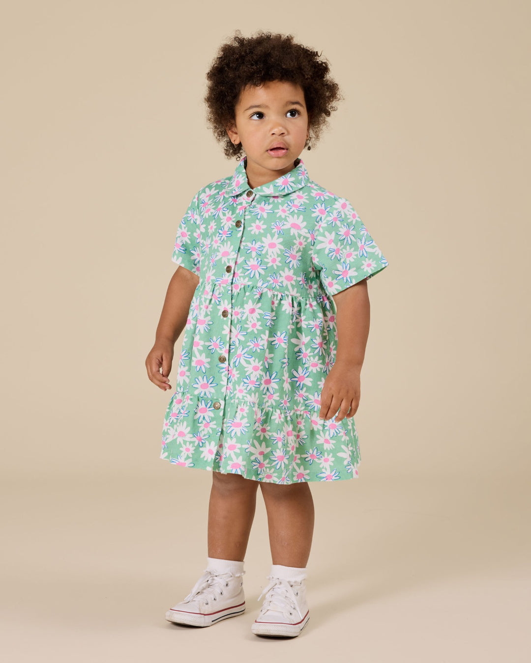 Goldie + Ace Daisy Patch Monica Dress - Moss