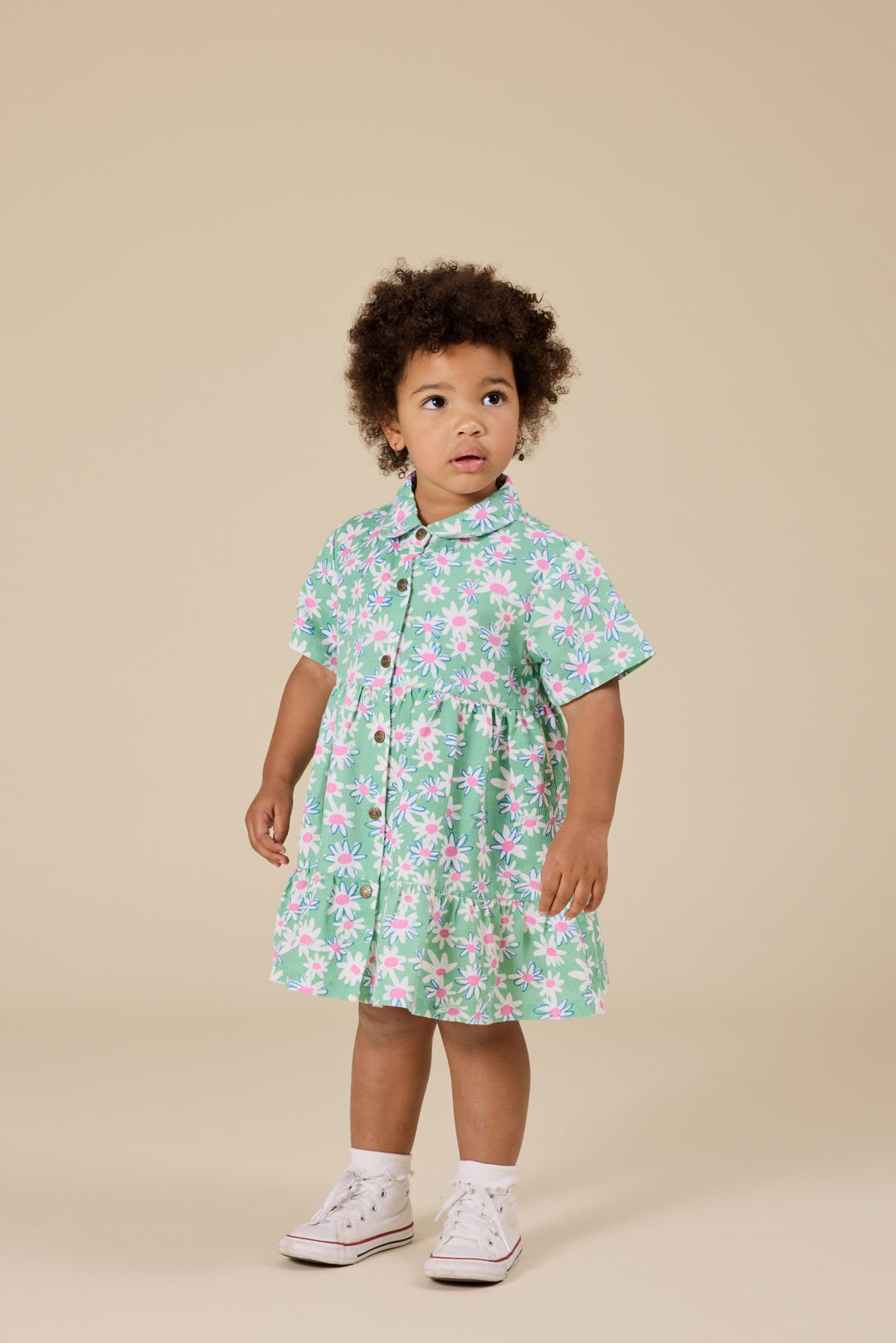 Goldie + Ace Daisy Patch Monica Dress - Moss