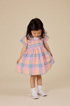 Goldie + Ace Rainbow Gingham Flo Smocked Dress - Multi