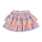 Goldie + Ace Rainbow Gingham Ria Ruffle Skirt - Multi