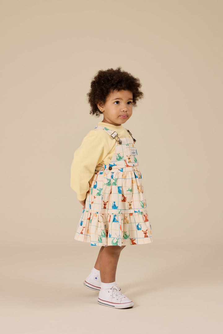 Goldie + Ace Goldie Crew Embroidered Sweater - Lemon