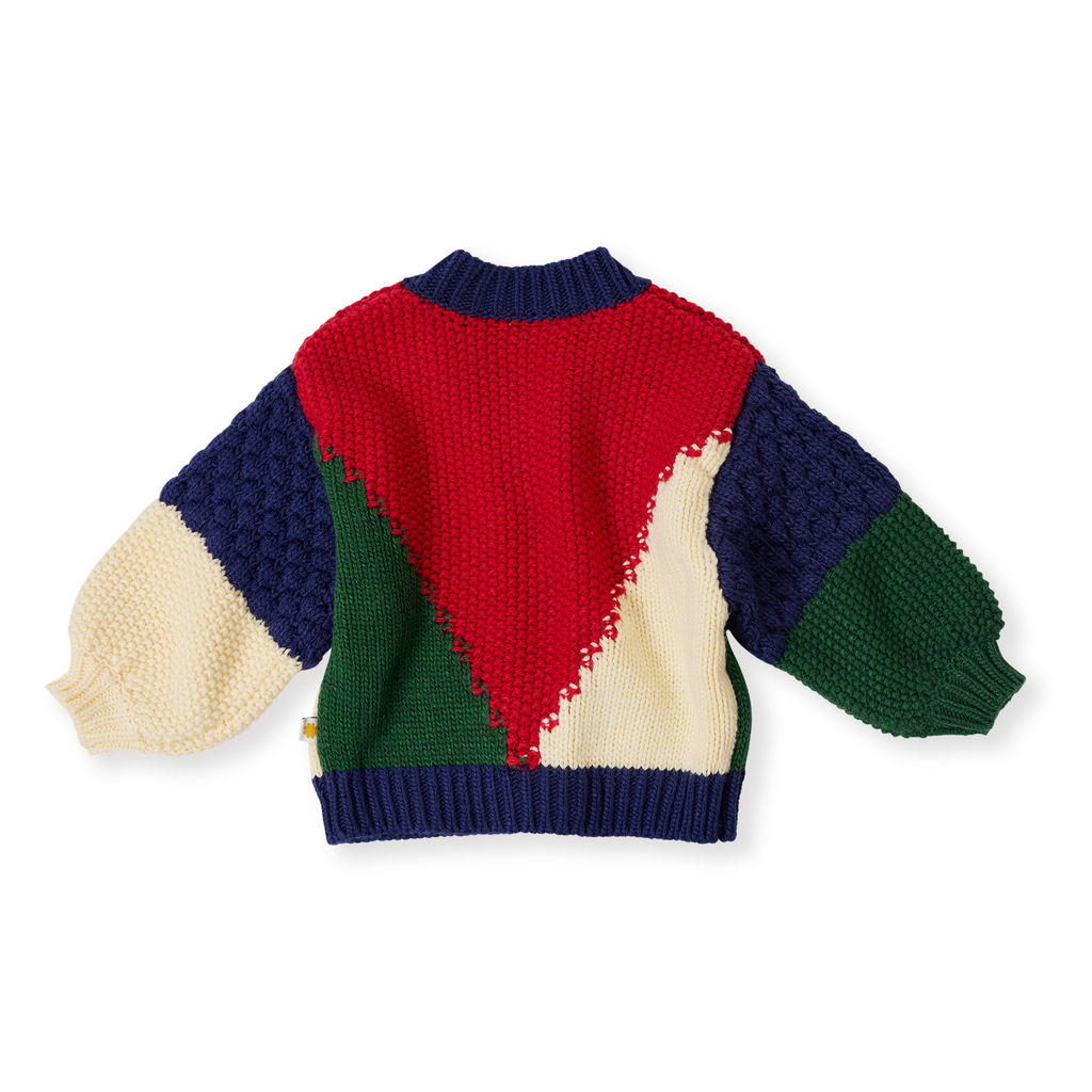 Colour Block Knit Cardigan - Multi