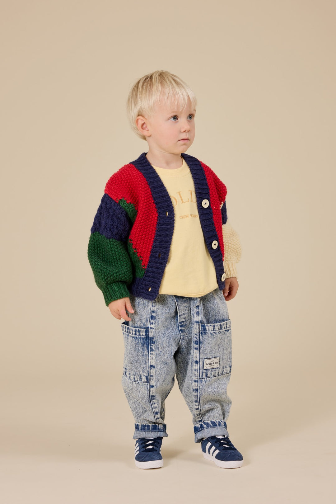 Goldie + Ace Goldie Crew Embroidered Sweater - Lemon