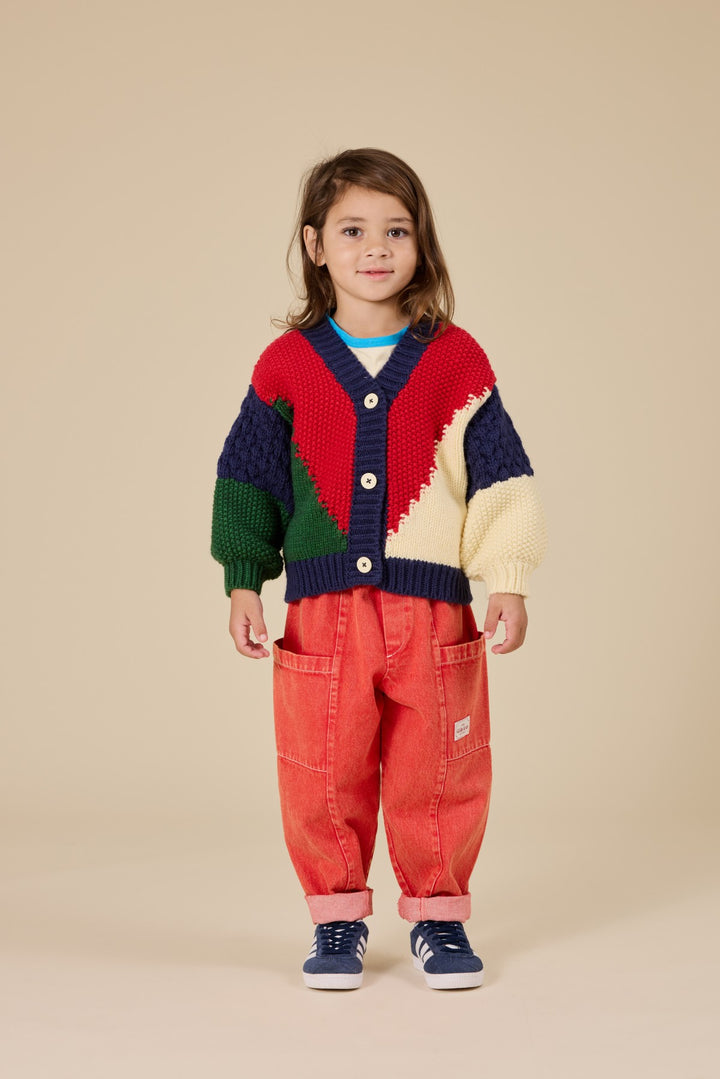 Goldie + Ace Kit Denim Pocket Pant - Apple Red
