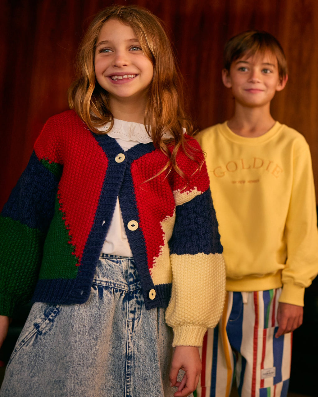 Colour Block Knit Cardigan - Multi