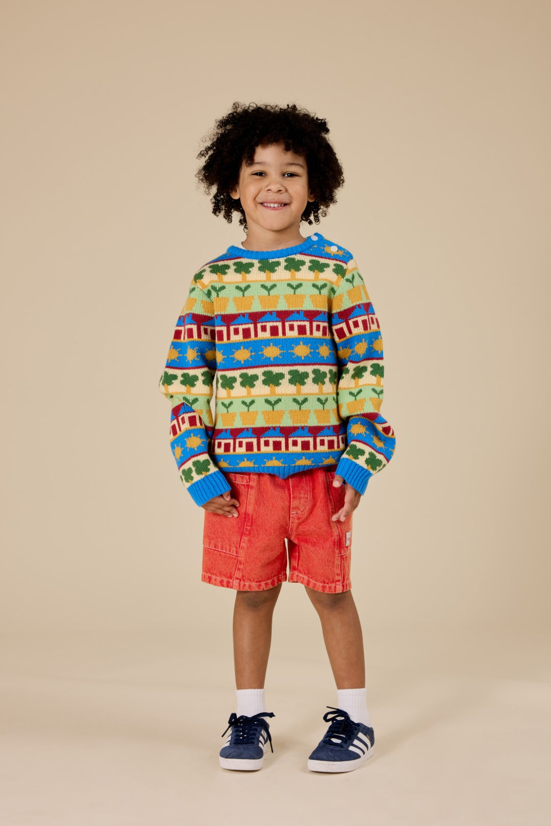 Goldie + Ace Noah Denim Pocket Shorts - Apple Red