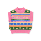 Goldie + Ace Flutter By Sweater Vest - Pink Multi