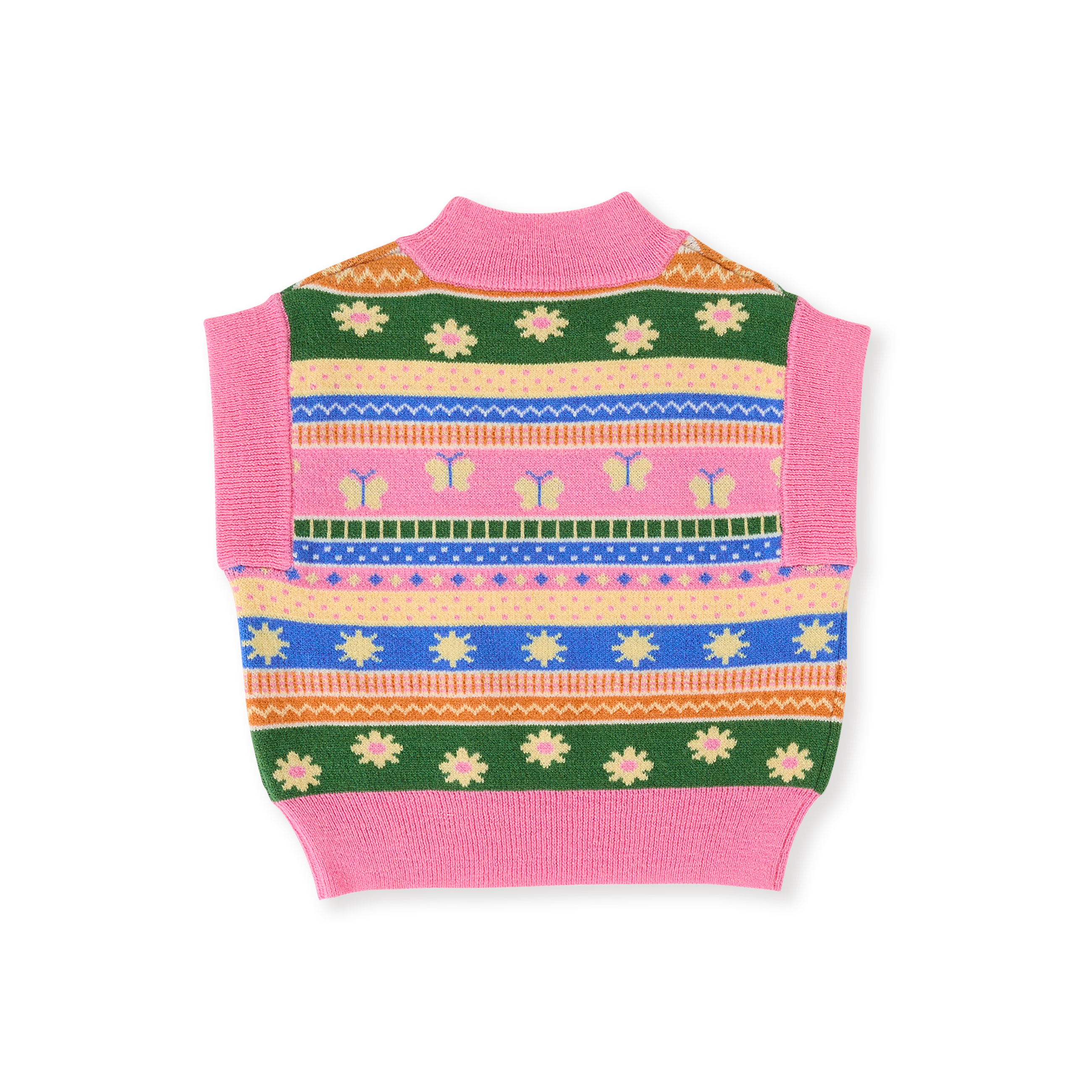 Goldie + Ace Flutter By Sweater Vest - Pink Multi