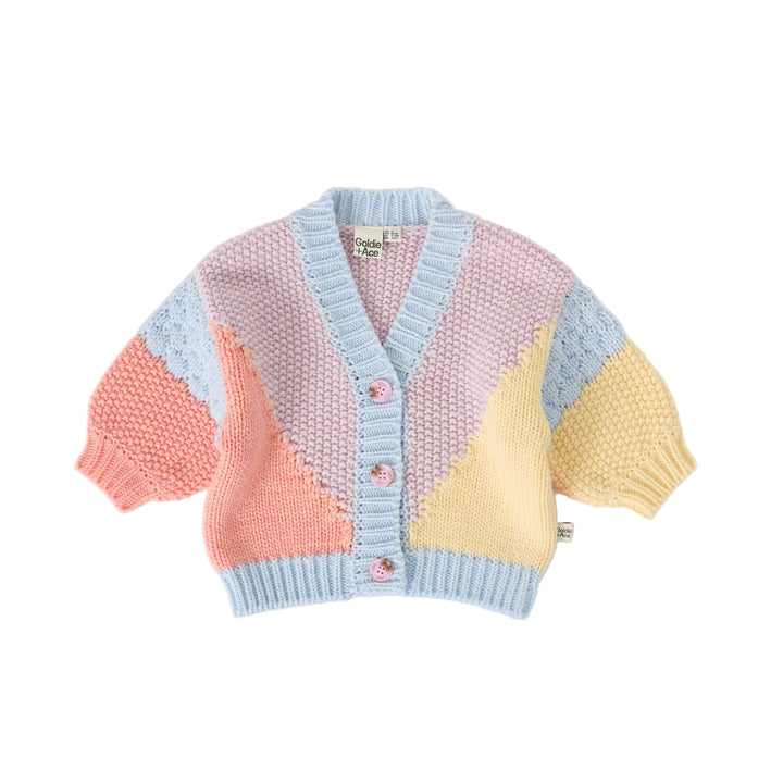 Goldie + Ace Colour Block Knit Cardigan