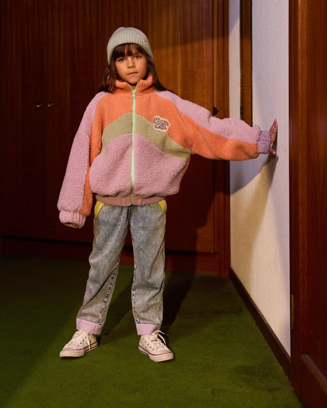 Goldie + Ace Frankie Sherpa Jacket  - Lilac