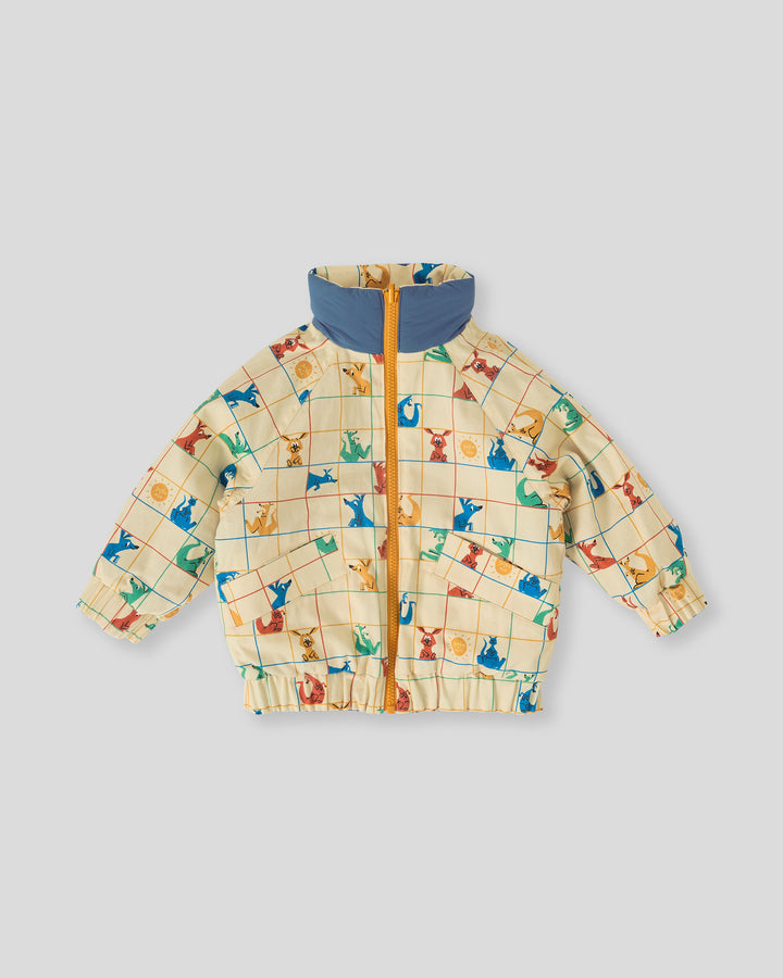 Goldie + Ace Hopscotch Reversible Puffer Jacket - Lake/Vanilla