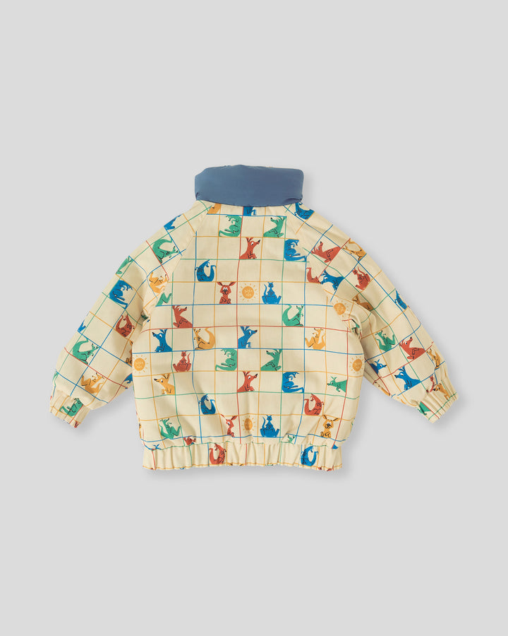 Goldie + Ace Hopscotch Reversible Puffer Jacket - Lake/Vanilla