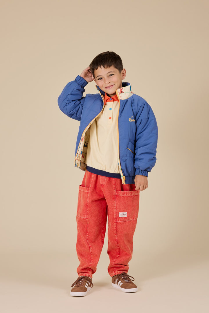 Goldie + Ace Kit Denim Pocket Pant - Apple Red
