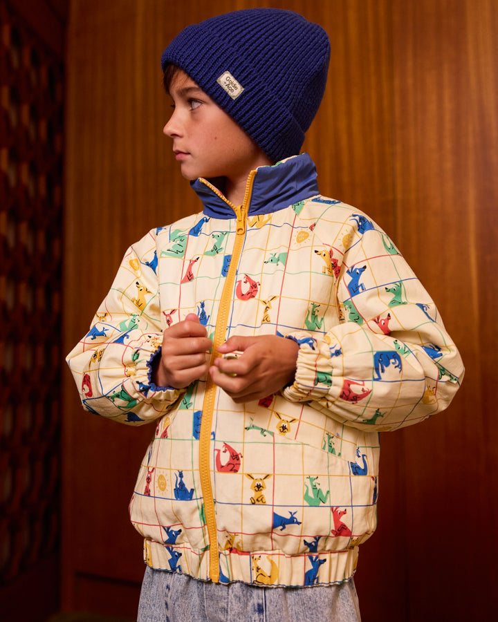 Goldie + Ace Hopscotch Reversible Puffer Jacket - Lake/Vanilla