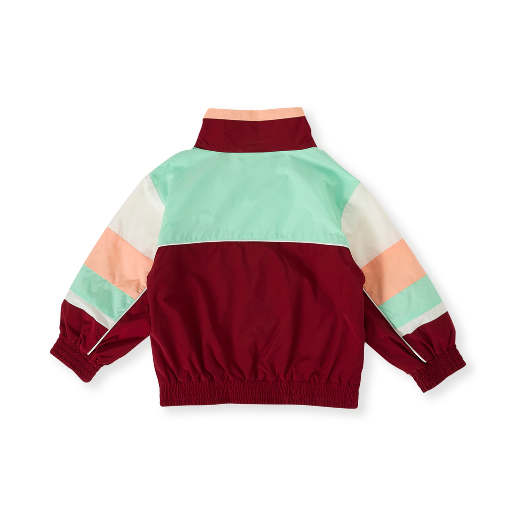 Goldie + Ace Fun Run Retro Spray Jacket - Brick/Peapod