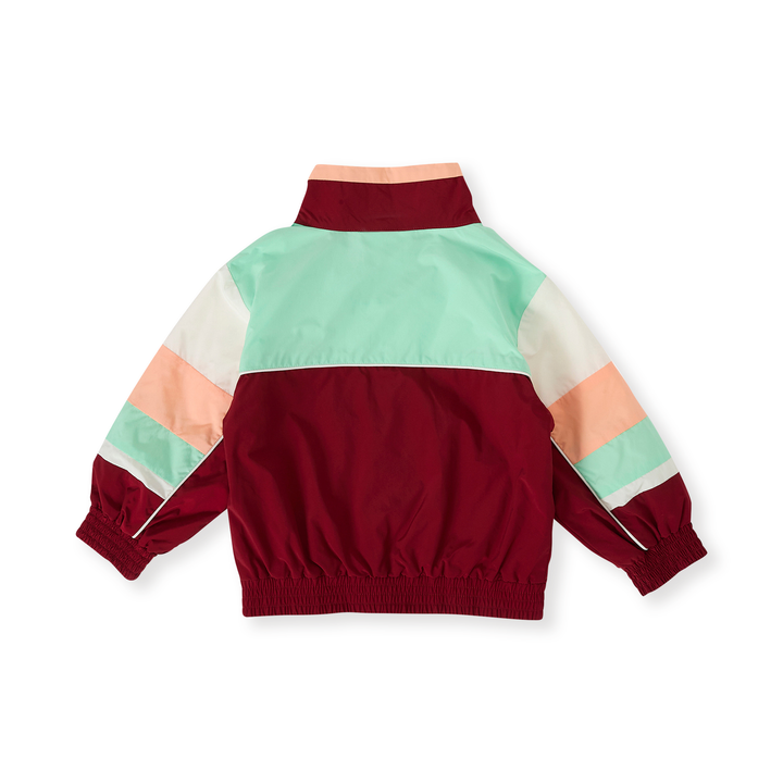 Goldie + Ace Fun Run Retro Spray Jacket - Brick/Peapod