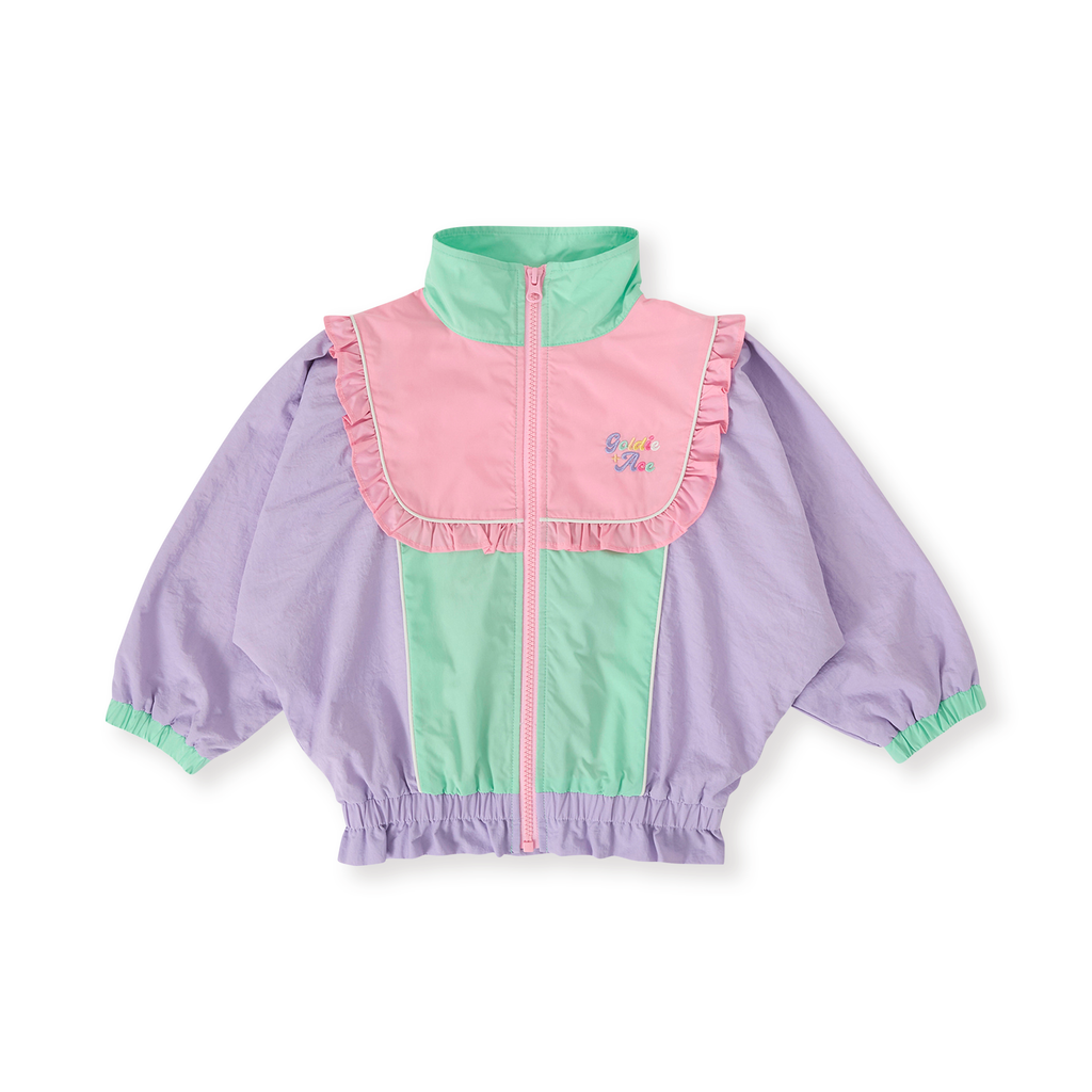 Goldie + Ace Frill Seekers Retro Spray Jacket - Lilac/Rose/Peapod