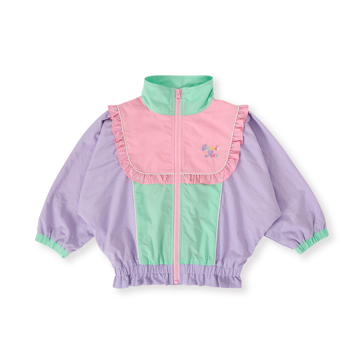 Goldie + Ace Frill Seekers Retro Spray Jacket - Lilac/Rose/Peapod