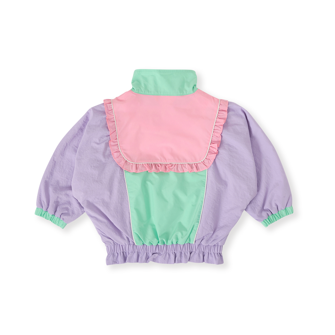 Goldie + Ace Frill Seekers Retro Spray Jacket - Lilac/Rose/Peapod