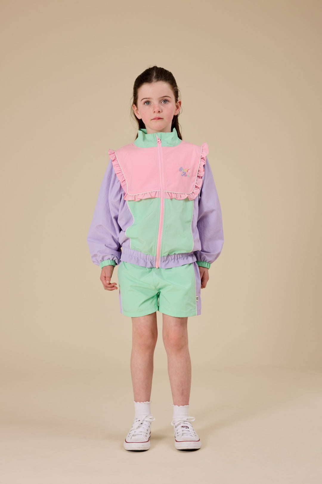 Goldie + Ace Retro Sporty Shorts - Peapod/ - Lilac