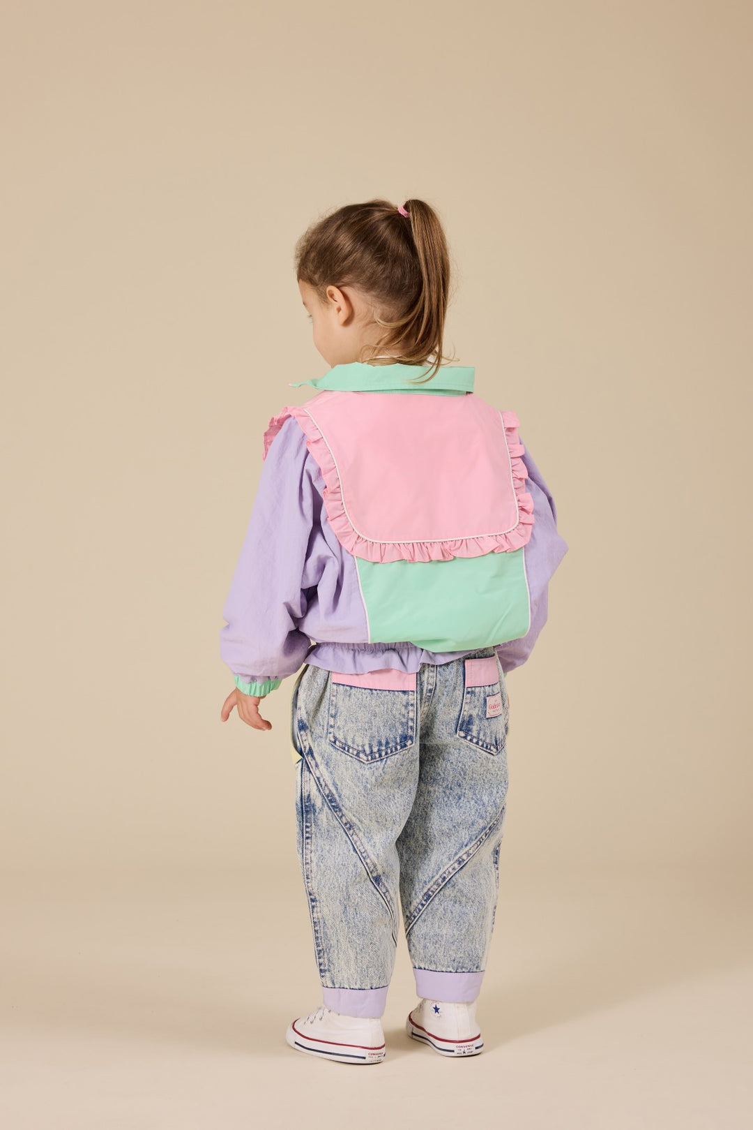 Goldie + Ace Frill Seekers Retro Spray Jacket - Lilac/Rose/Peapod