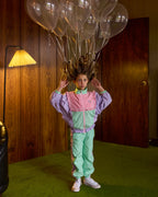 Goldie + Ace Frill Seekers Retro Spray Jacket - Lilac/Rose/Peapod