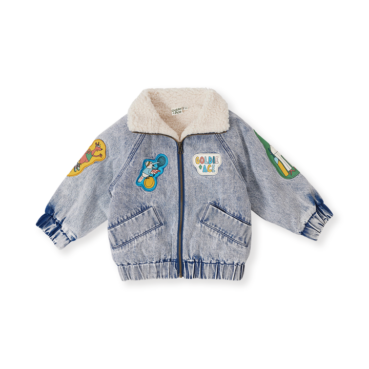 Goldie + Ace Ari Denim Sherpa Jacket
