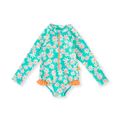 Daisy Patch Long Sleeve  Swimsuit Frill