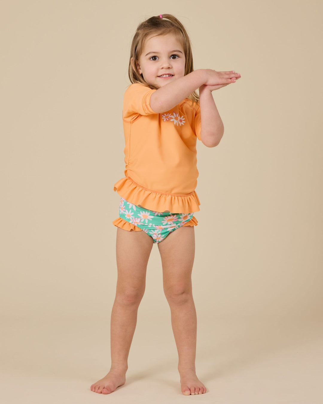 Goldie + Ace Daisy Patch Frill Waist Bikini Bottom