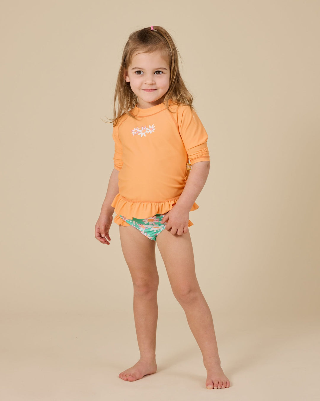 Goldie + Ace Daisy Patch Frill Waist Bikini Bottom
