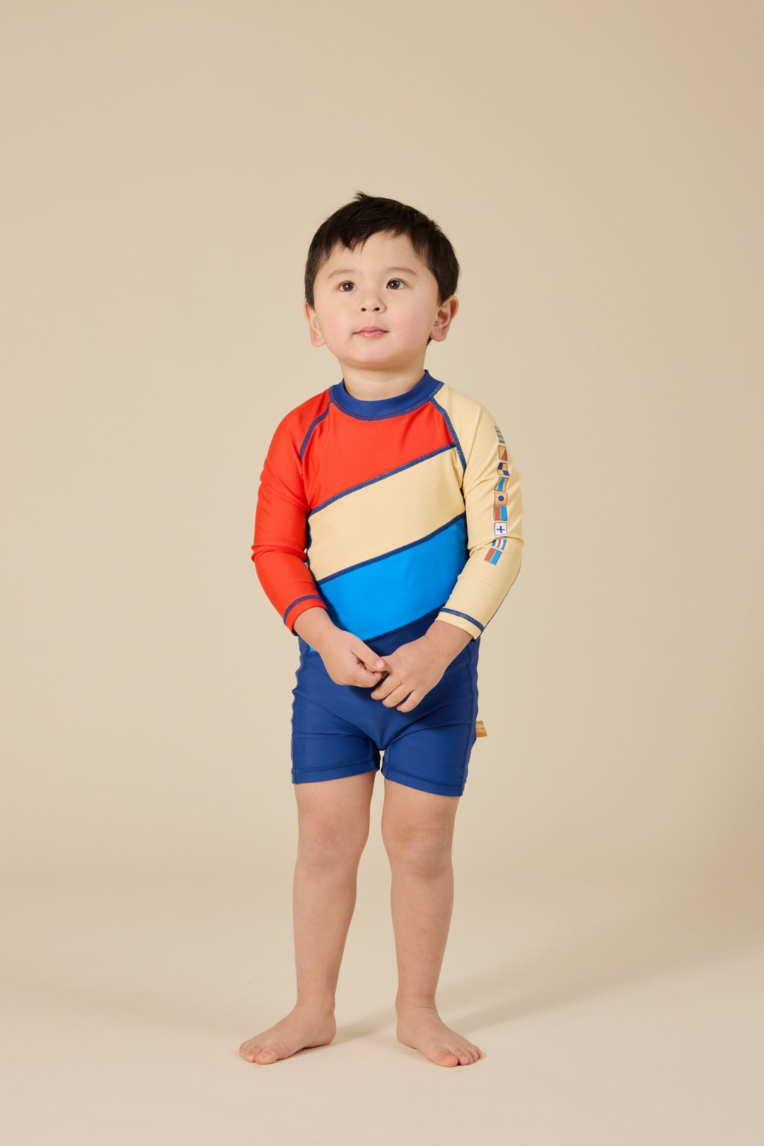 Goldie + Ace Nautical Flag Short Leg Swimsuit