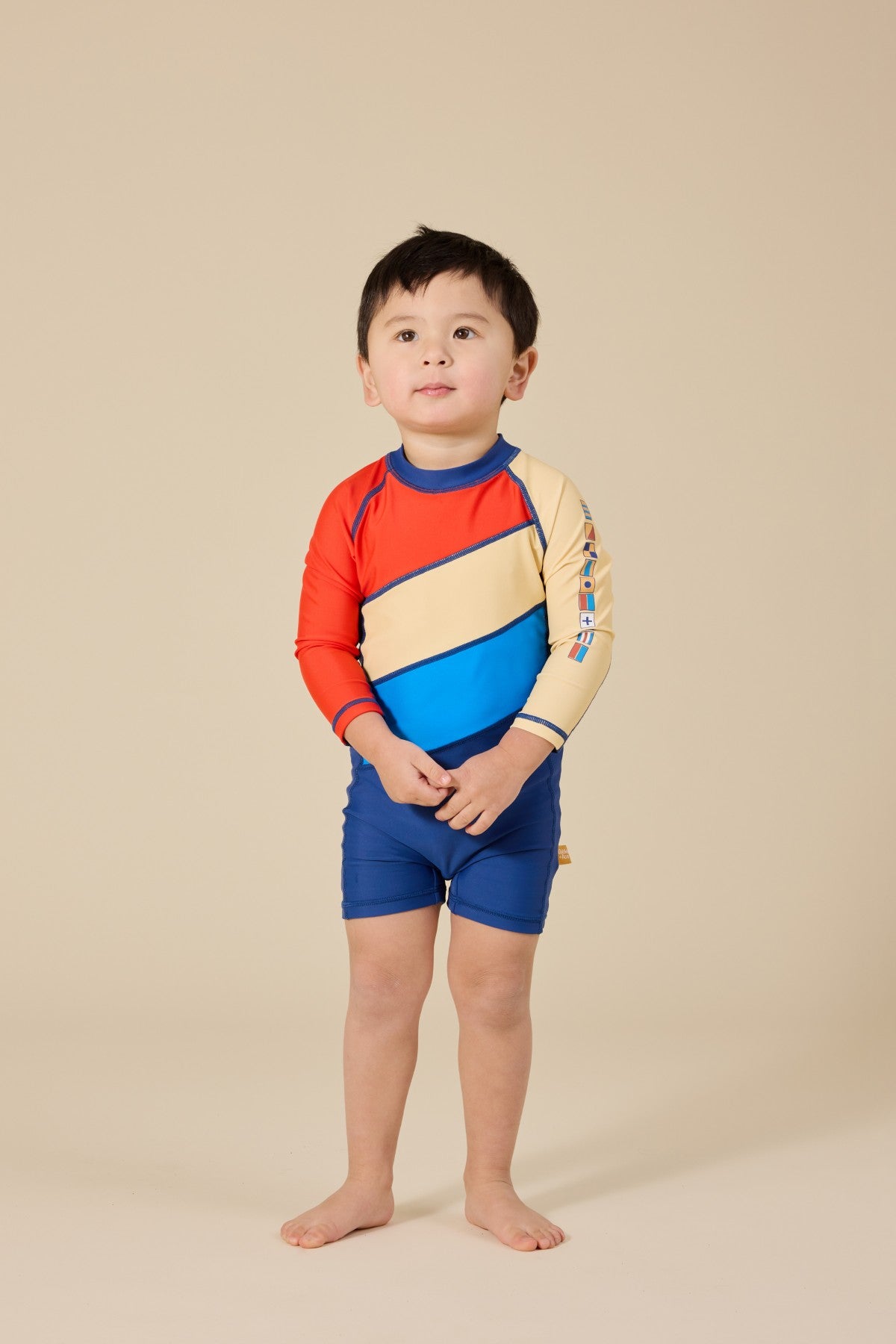 Goldie + Ace Nautical Flag Short Leg Swimsuit