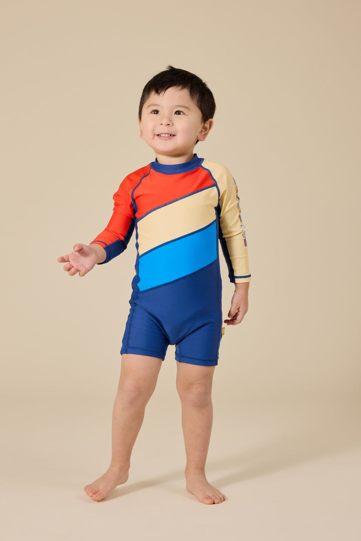 Goldie + Ace Nautical Flag Short Leg Swimsuit