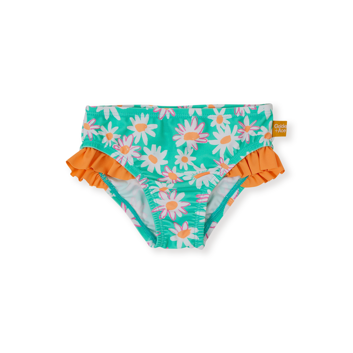 Goldie + Ace Daisy Patch Frill Waist Bikini Bottom