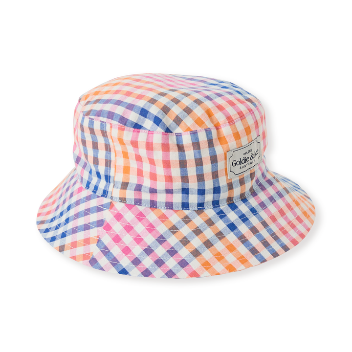 Goldie + Ace Rainbow Gingham Bucket Hat - Multi