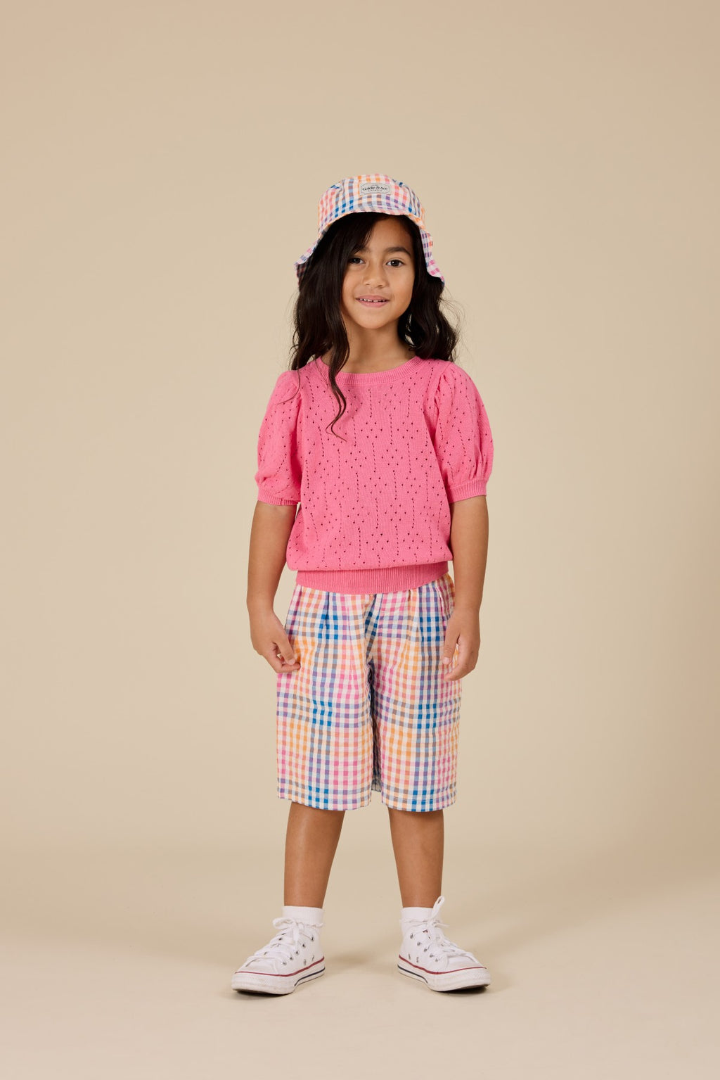 Rainbow Gingham Bucket Hat - Multi