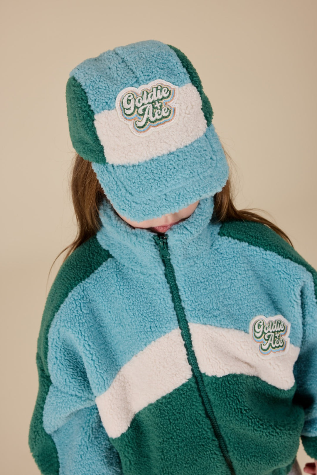 Goldie + Ace Frankie Sherpa Jacket  - Teal