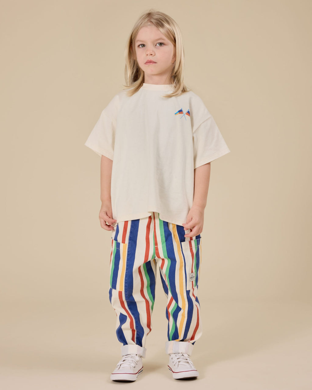 Goldie + Ace Kit Denim Pocket Pant - 90'S Bold Stripe
