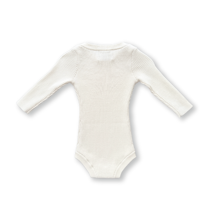 Grown Organic Ribbed Bodysuit - Raw