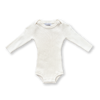 Organic Ribbed Bodysuit - Raw