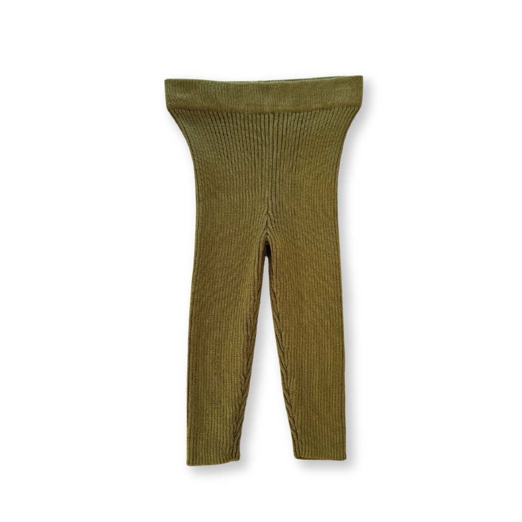 Grown Organic Ribbed Essential Leggings - Herb