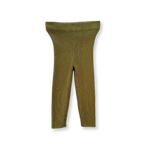 Organic Ribbed Essential Leggings - Herb
