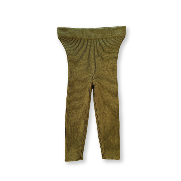Grown Organic Ribbed Essential Leggings - Herb