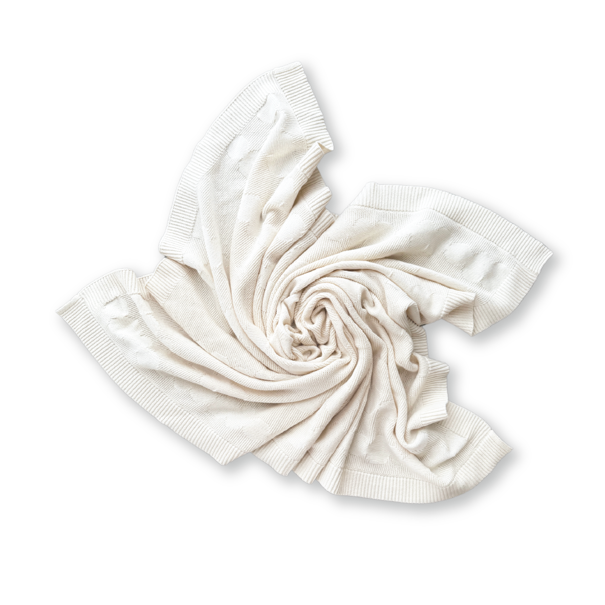 Grown Organic Stacked Pebble Baby Blanket - Raw